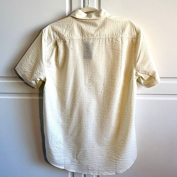 NWT Joe’s cotton short sleeves button up shirt in Ecru color. Size S - Picture 9 of 12